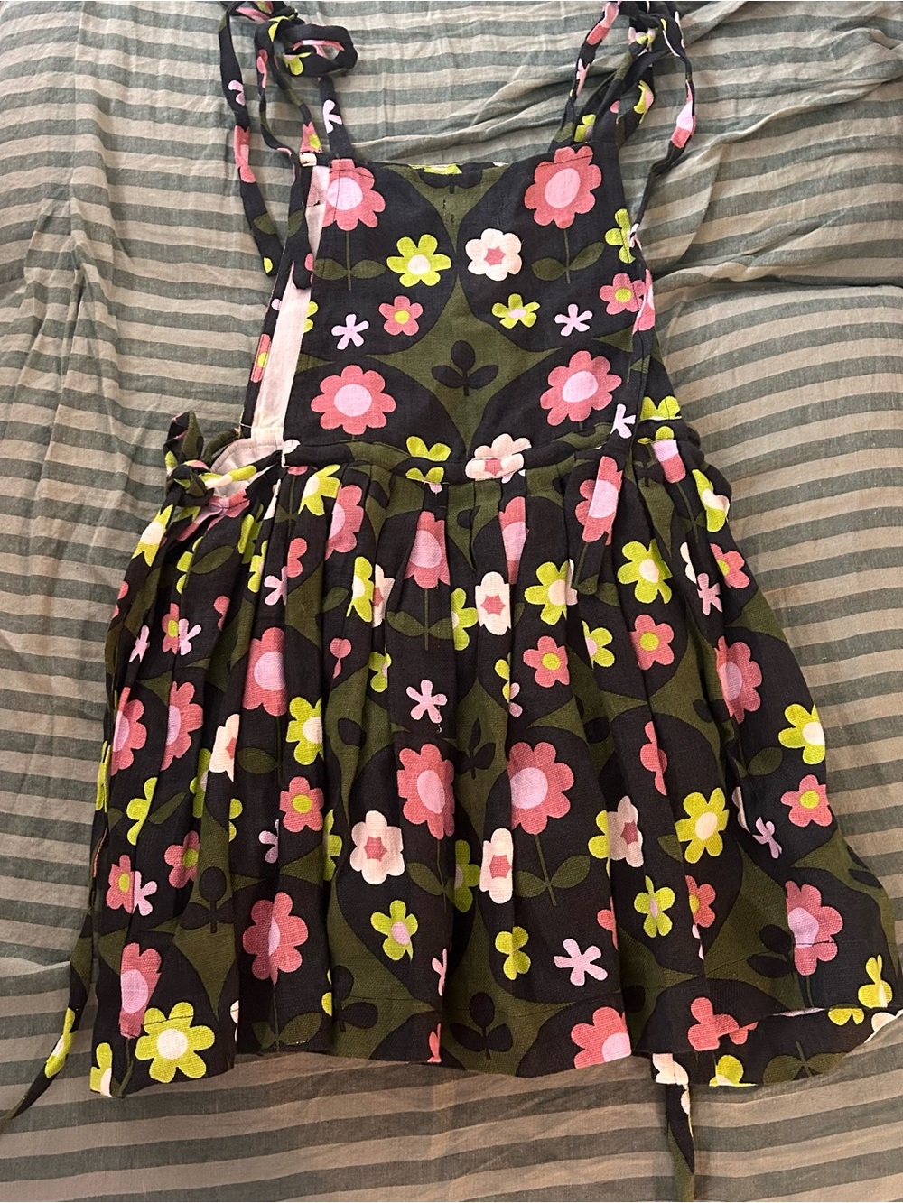 Innika Choo Linen Tie Floral Dress